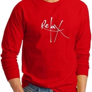 Men’s Round Neck Cotton Blend Full Sleeve Tshirts (KSMFRed082)