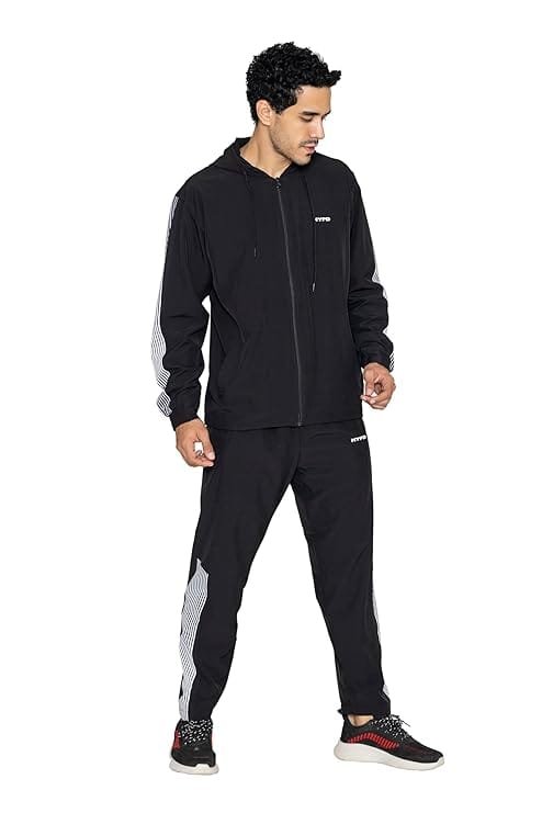 HYPD Wave Men’s Athletic Gym Running Sports Track Suit | Full Zipper Sports Tracksuit | Fabric NS Lycra | Moderate, Lightweight, fabric but durable | Track Suit For Men