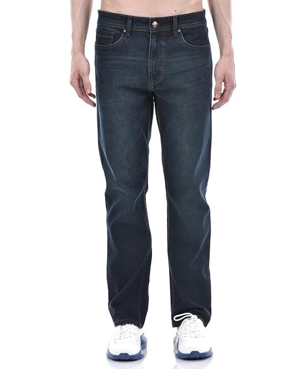 Numero Uno Mens Slim Fit Dark Blue Mild Wash Sustainable Jeans